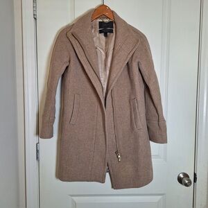 J. Crew Women’s Camel Wool Blend Coat - Classic Tailored Elegance Size 00